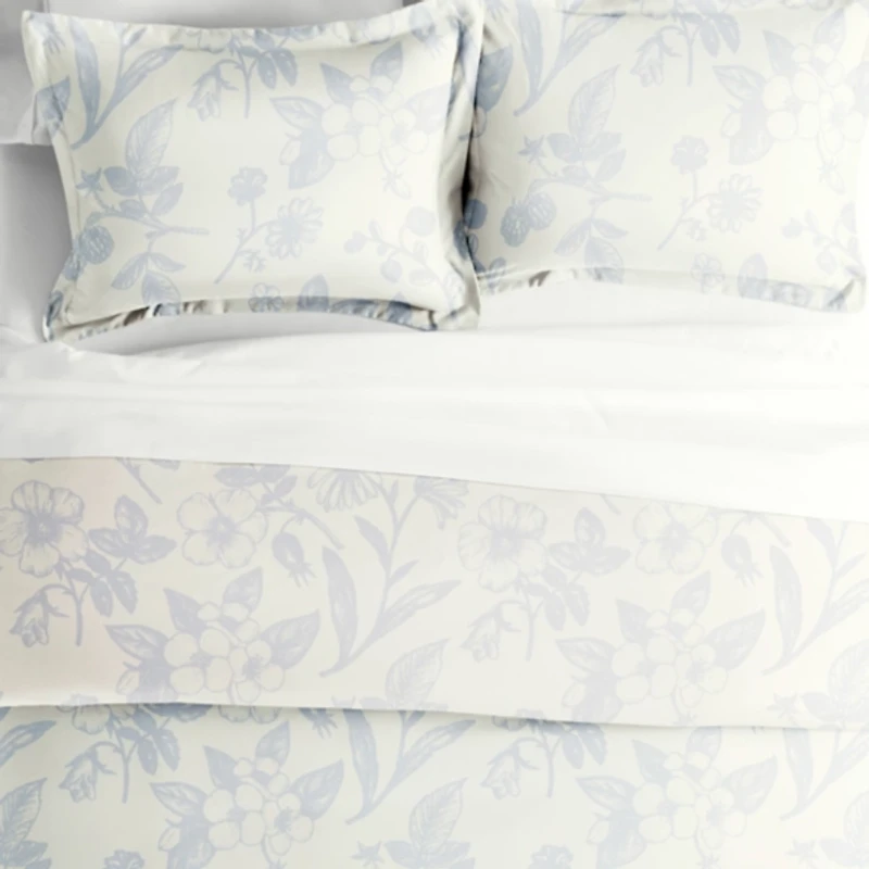 Blue Botanical 3-pc. Queen Duvet Cover Set
