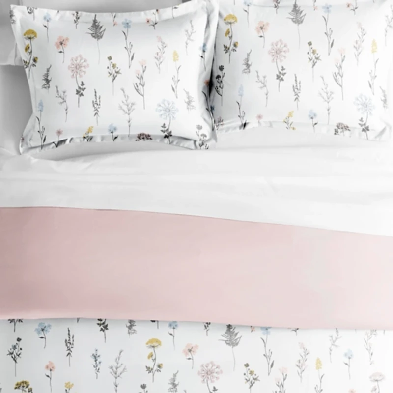 Soft Floral Reversible 2-pc. Twin Duvet Cover Set