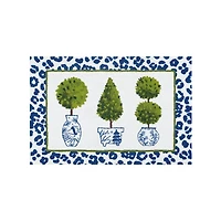 Topiary Leopard Hooked Accent Rug