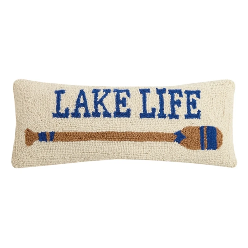 Lake Life Hooked Lumbar Pillow