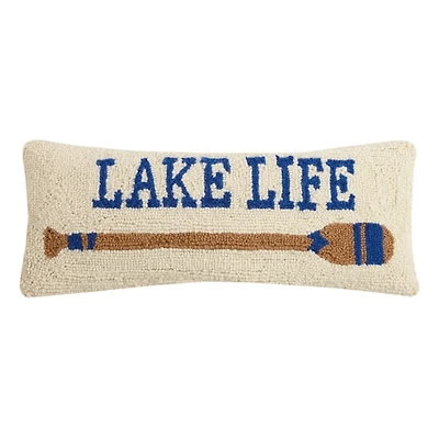 Lake Life Hooked Lumbar Pillow