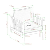 Natural Eucalyptus Wood Outdoor Accent Chair