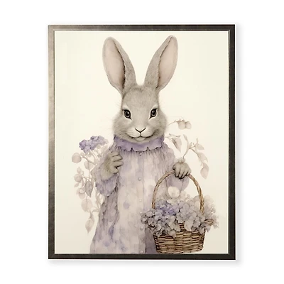 Lavender Easter Bunny Framed Art Print