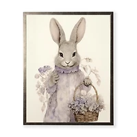 Lavender Easter Bunny Framed Art Print