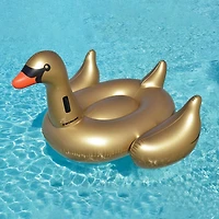 Giant Gold Swan Inflatable Pool Float