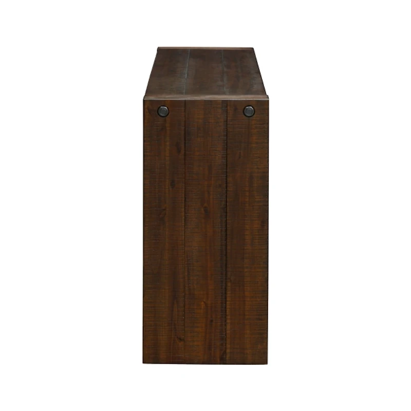 Dark Brown Distressed Wood Console Table