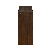 Dark Brown Distressed Wood Console Table
