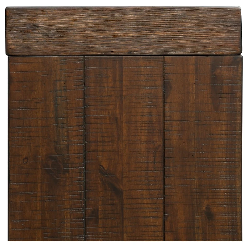 Dark Brown Distressed Wood Console Table