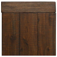 Dark Brown Distressed Wood Console Table