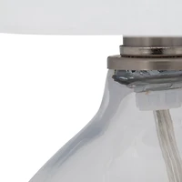 Clear Glass Tapered Table Lamps, Set of 2