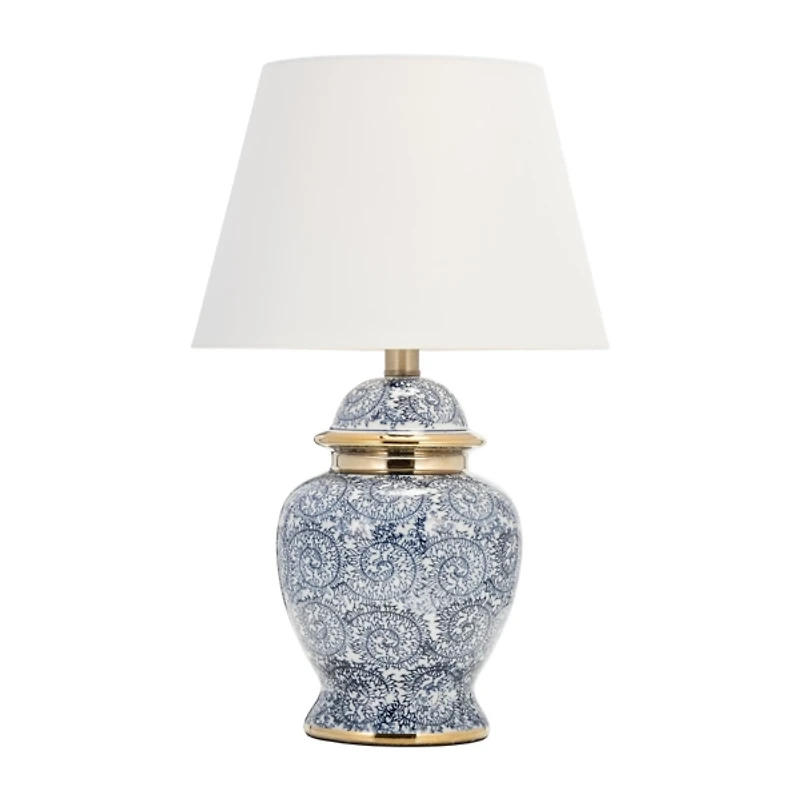 Blue and Gold Chinoiserie Table Lamp