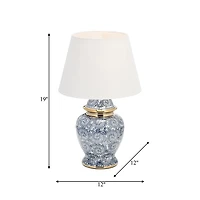 Blue and Gold Chinoiserie Table Lamp