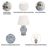 Blue and Gold Chinoiserie Table Lamp