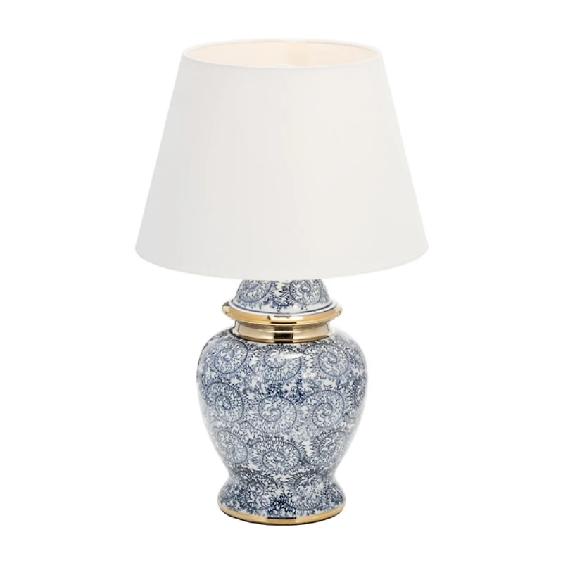 Blue and Gold Chinoiserie Table Lamp