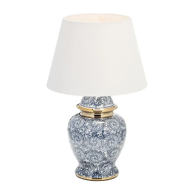 Blue and Gold Chinoiserie Table Lamp
