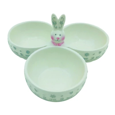 Green Easter Bunny Serving Bowl