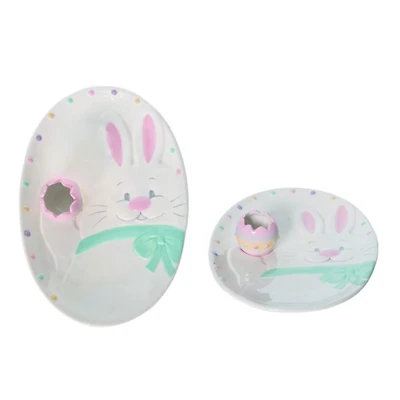 White Easter Bunny Serving Platter