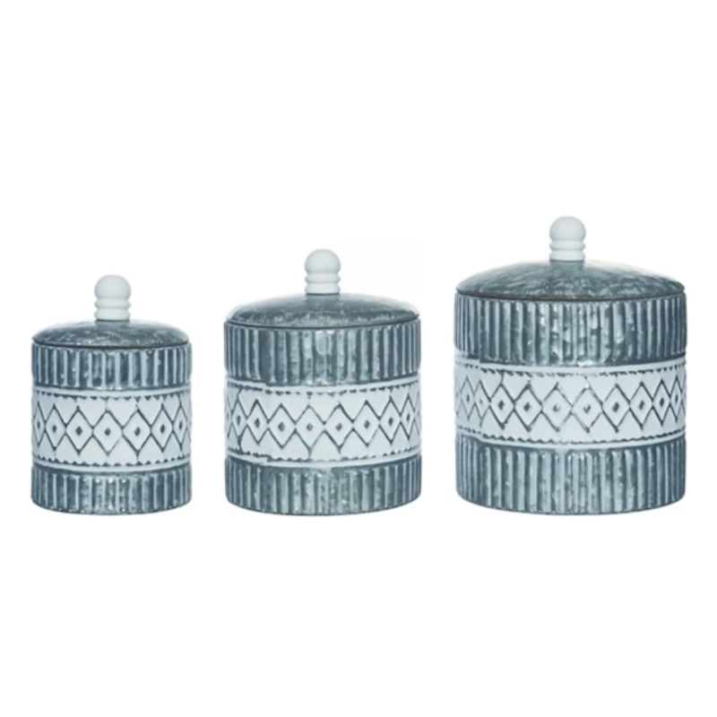 Blue Spring Nesting Canisters, Set of 3