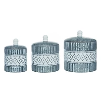 Blue Spring Nesting Canisters, Set of 3