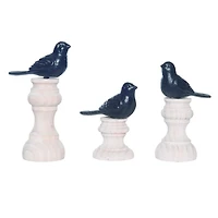 Blue Bird Figurines, Set of 3