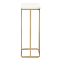 Gold and White Credele Accent Table