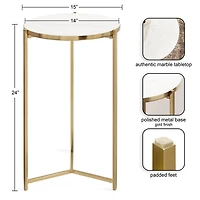 Round Gold Aguilar Accent Table