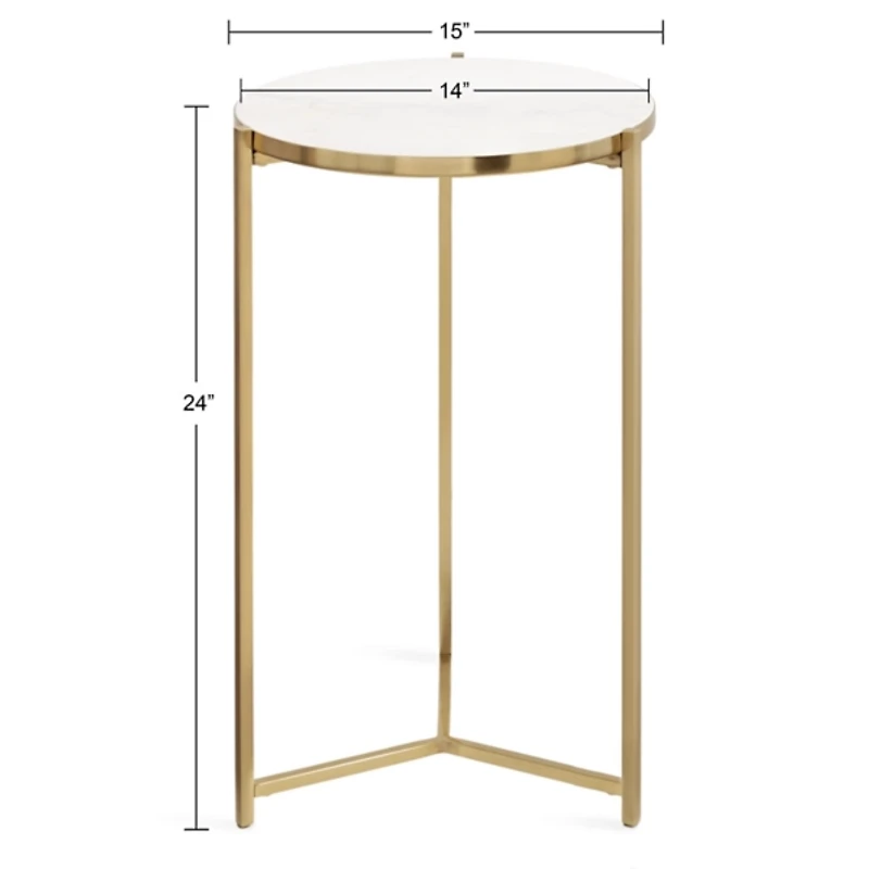 Round Gold Aguilar Accent Table