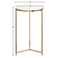 Round Gold Aguilar Accent Table
