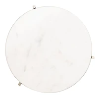 Round Silver Aguilar Accent Table