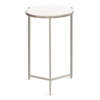 Round Silver Aguilar Accent Table