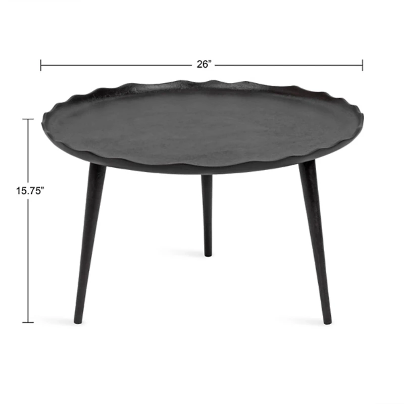 Round Black Alessia Coffee Table