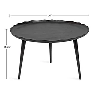 Round Black Alessia Coffee Table