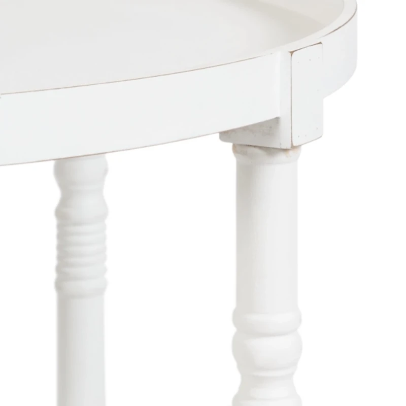 Round White Bellport Coffee Table