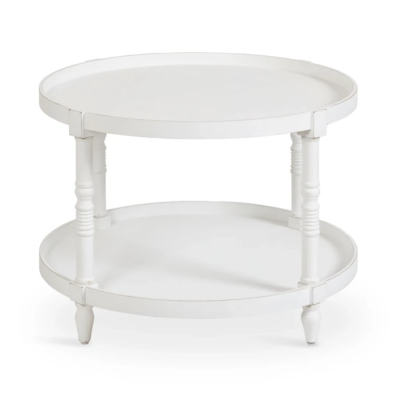 Round White Bellport Coffee Table