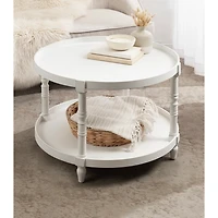 Round White Bellport Coffee Table