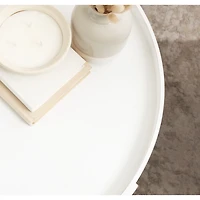 Round White Bellport Coffee Table