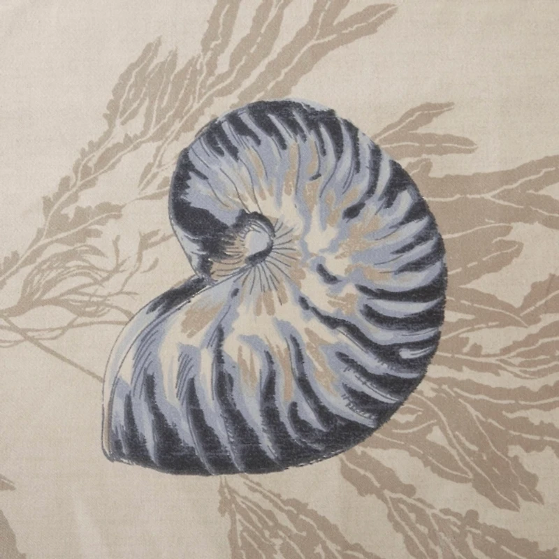 Blue Nantucket Shell Shower Curtain
