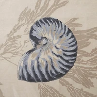 Blue Nantucket Shell Shower Curtain