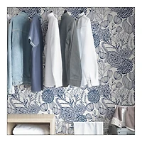 Navy Floral Garden Peel & Stick Wallpaper