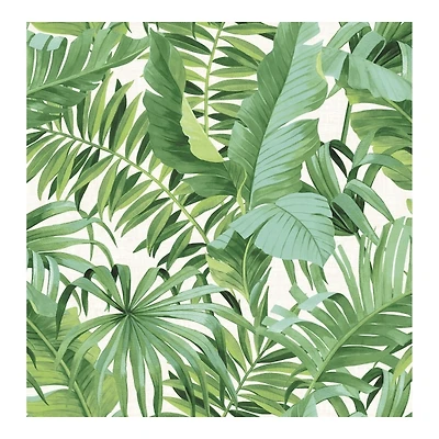 Green Tropical Leaves Peel & Stick Wallpaper