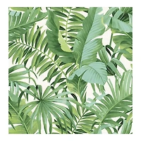 Green Tropical Leaves Peel & Stick Wallpaper