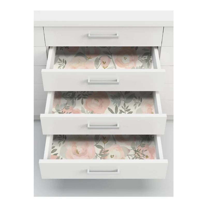 Pink Watercolor Roses Peel & Stick Wallpaper