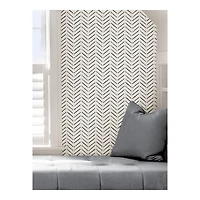 Black & White Chevron Peel & Stick Wallpaper