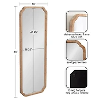 Natural Wood Marston Wall Mirror