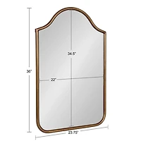 Gold Scalloped Arch Fellows Wall Mirror