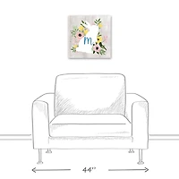 Personalized Monogram Bunny Canvas Art Print