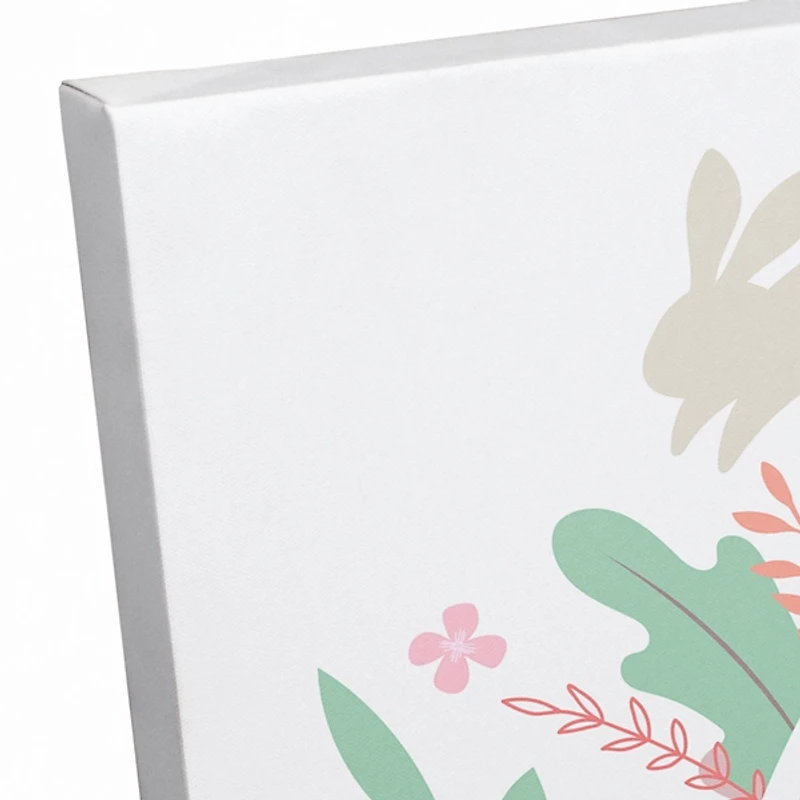 Personalized Photo Egg Wreath Canvas Print