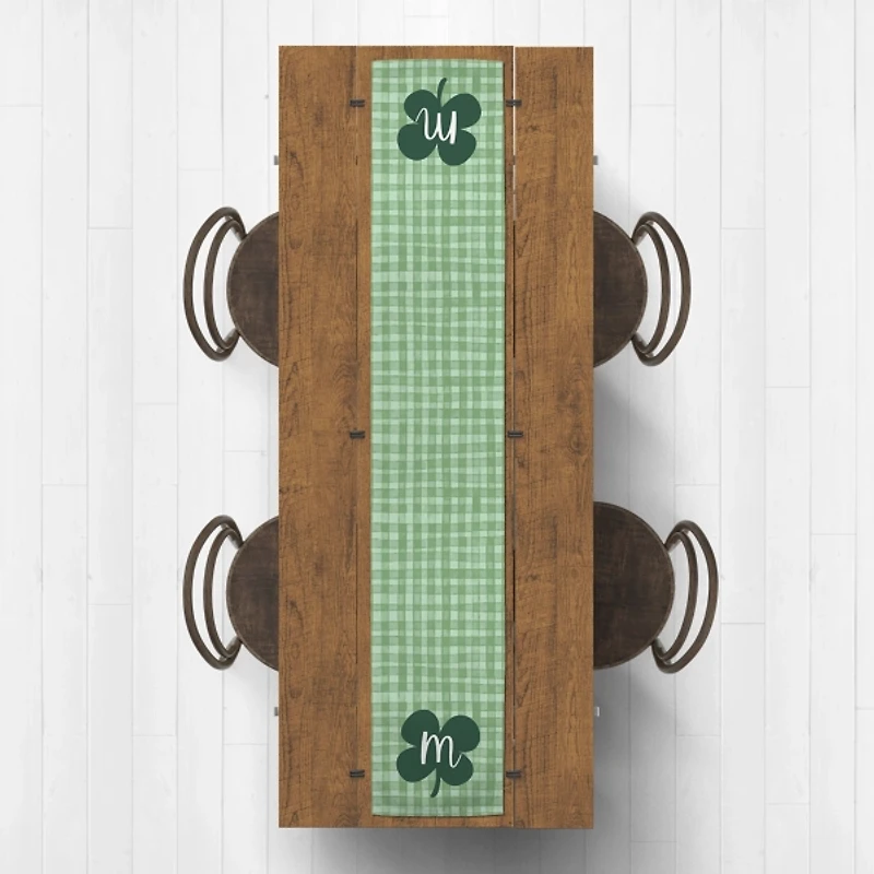Clover Personalized Monogram Table Runner, 72 in.