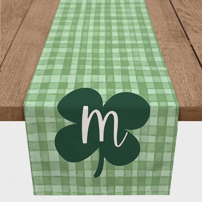Clover Personalized Monogram Table Runner, 90 in.