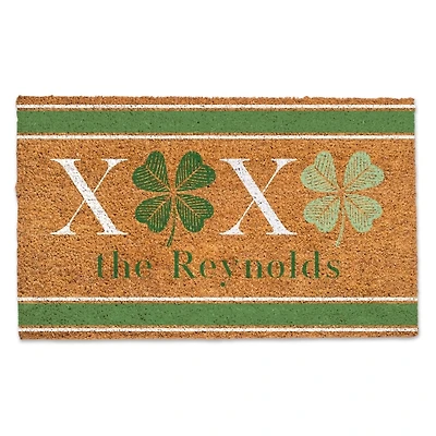 XOXO Clover Personalized Coir Doomat